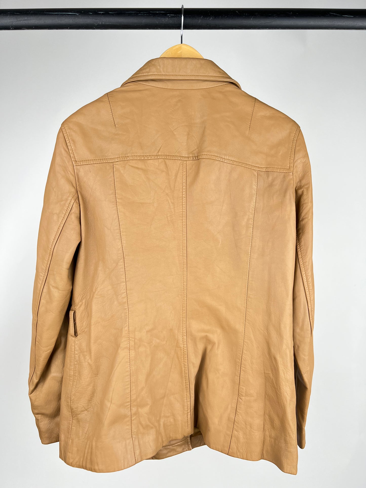 Vintage 90s Tan Leather Jacket