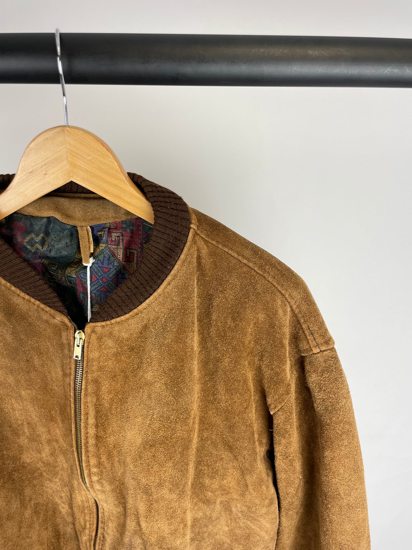 Vintage 90s Bomber Suede Jacket