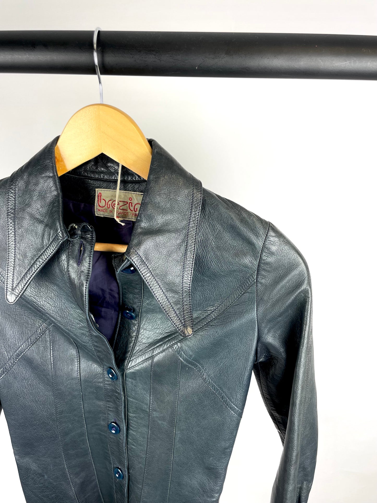 Vintage 90s Brezin Leather Jacket