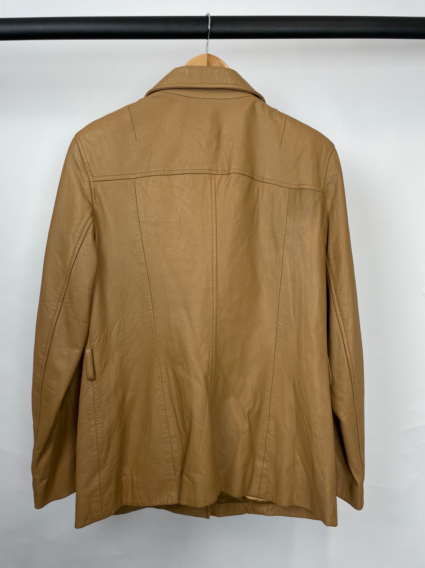 Vintage 90s Long Leather Jacket