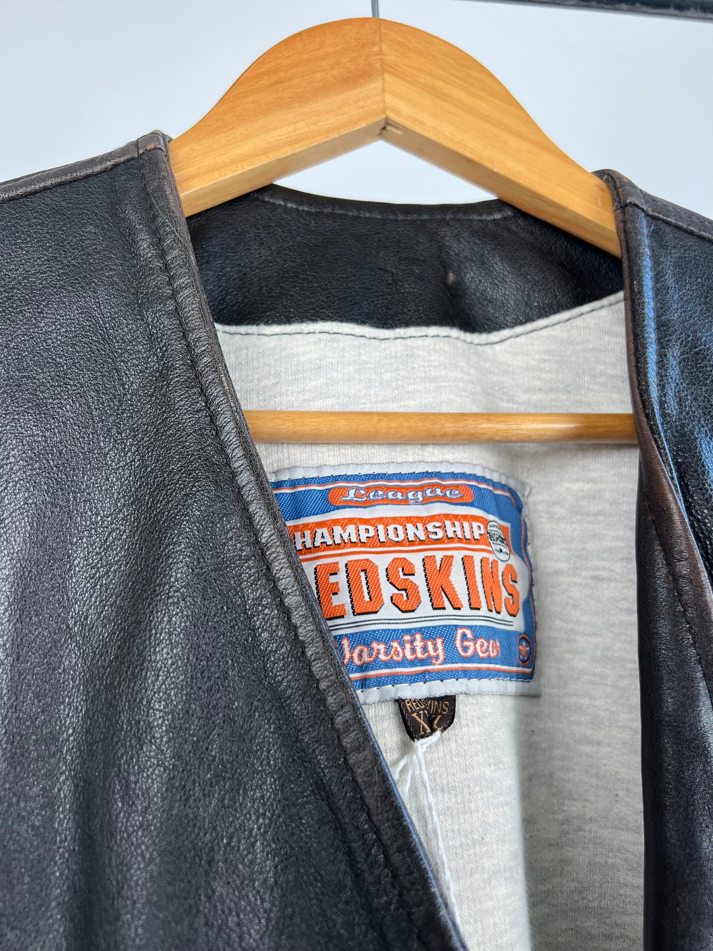 Redskins 90s Leather Biker Waistcoat
