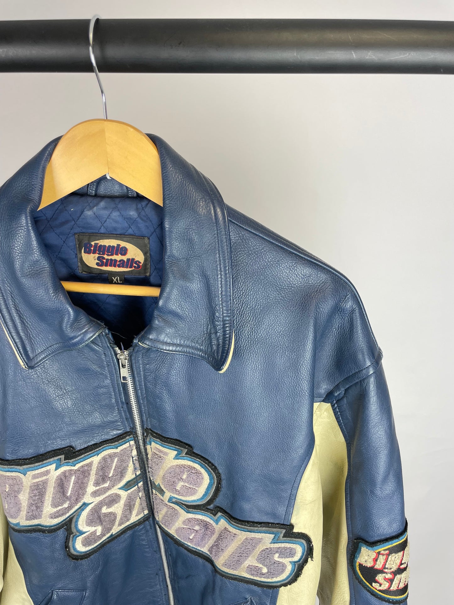 Biggie Smalls 08 90s Bomber Leather Jacket