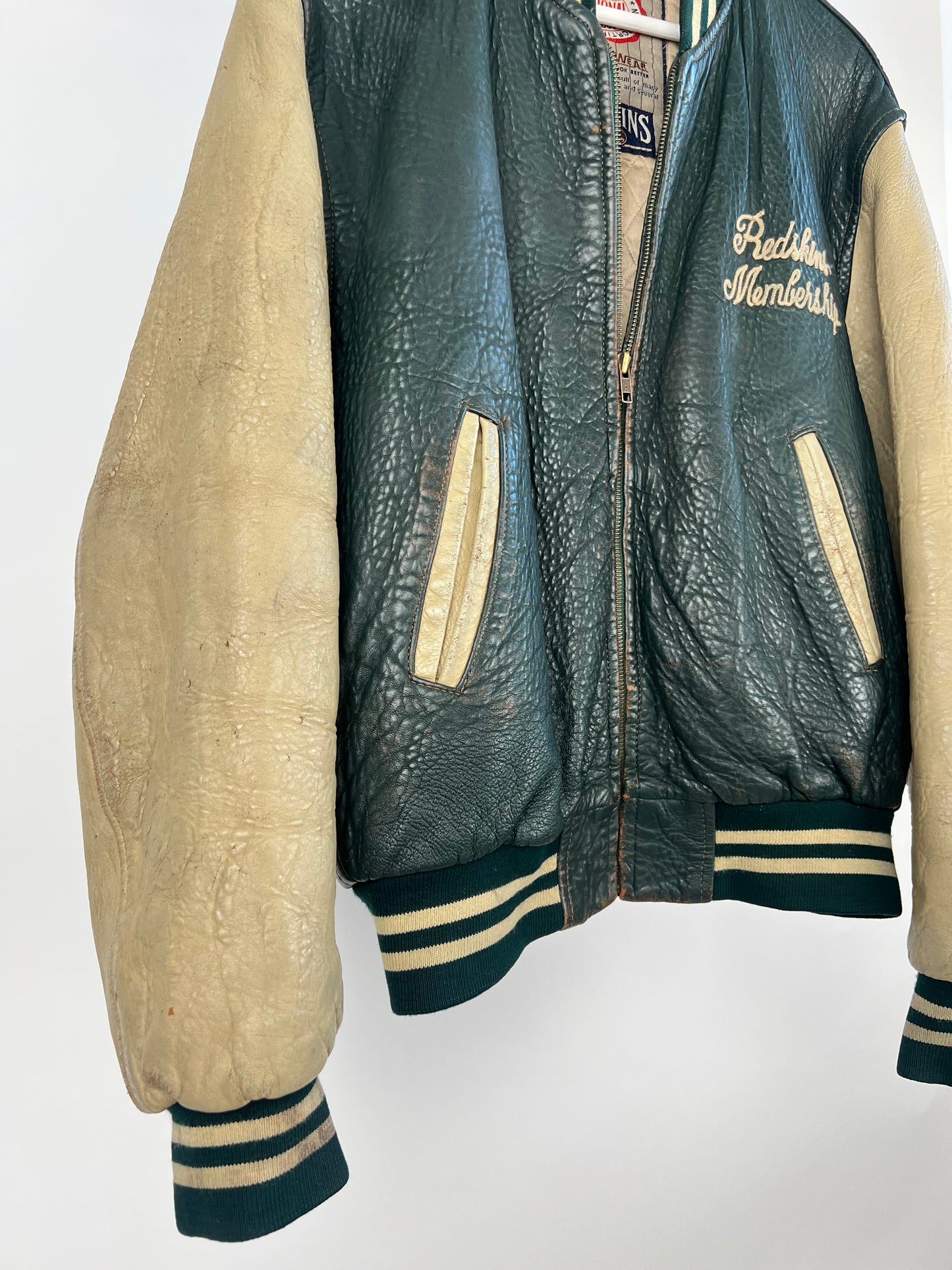 Redskins 90s Leather Baseball Jacket