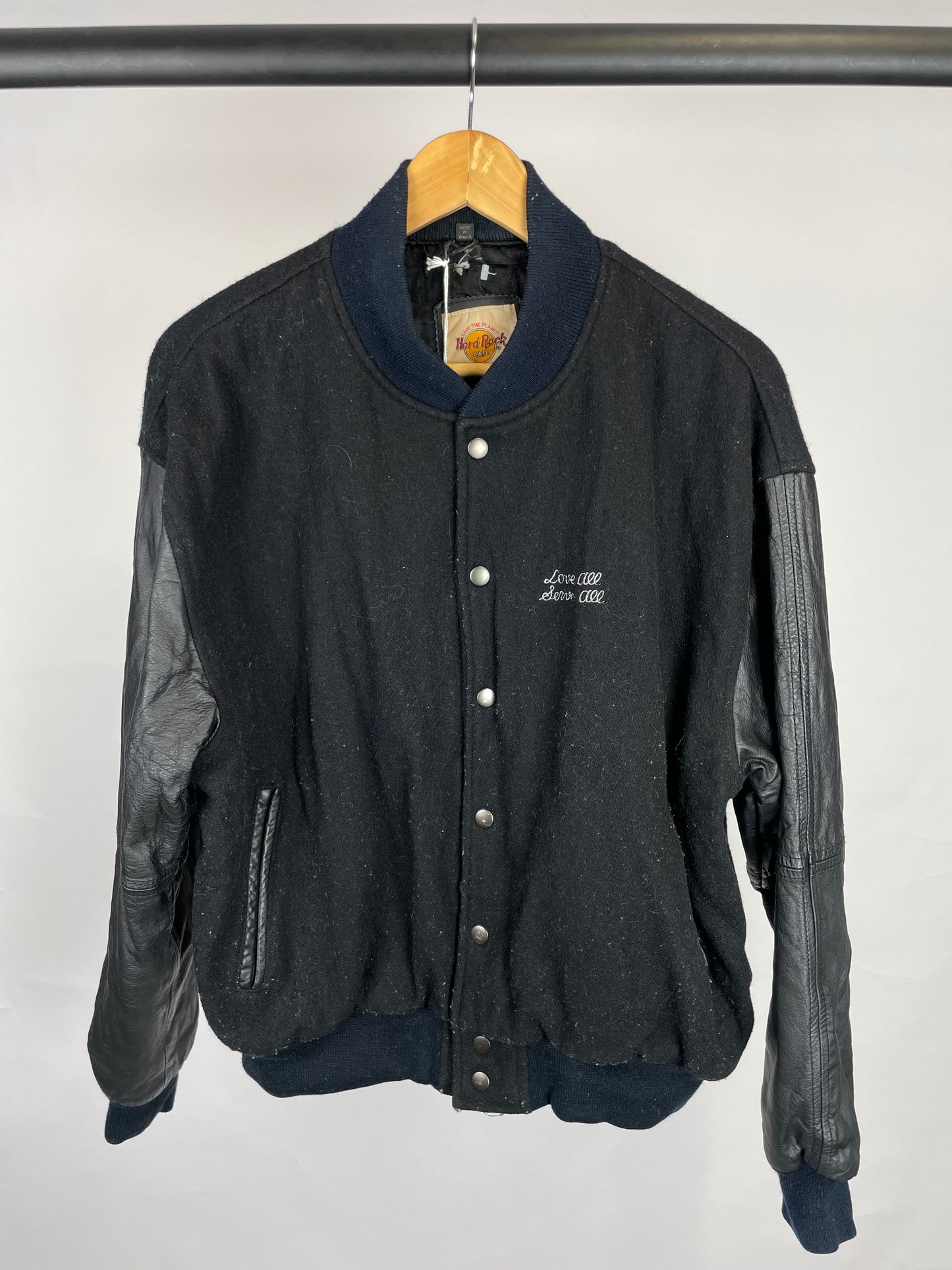 Hard Rock Cafe Orlando 90s Bomber Leather Jacket