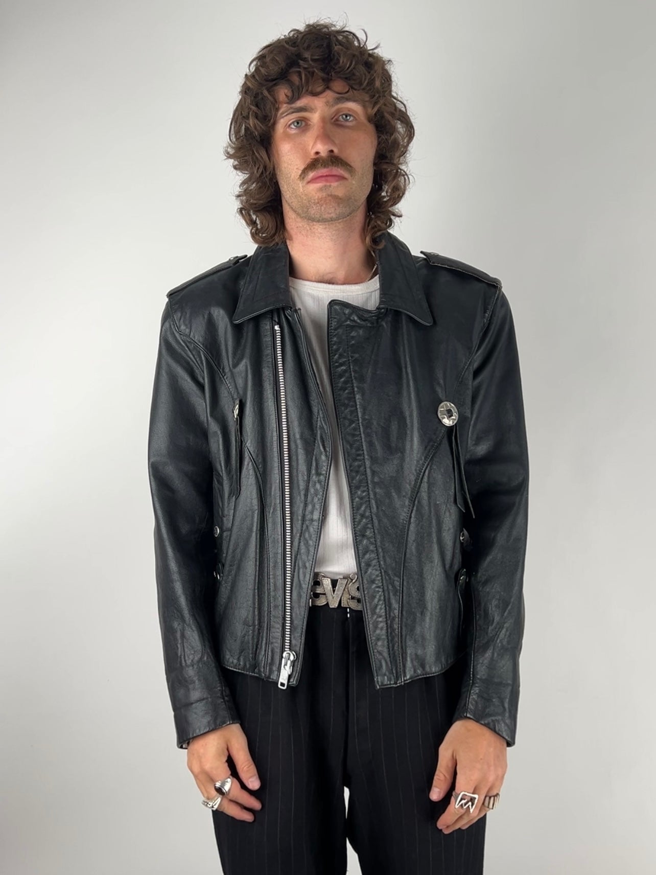 Vintage 90s Tassel Leather Jacket