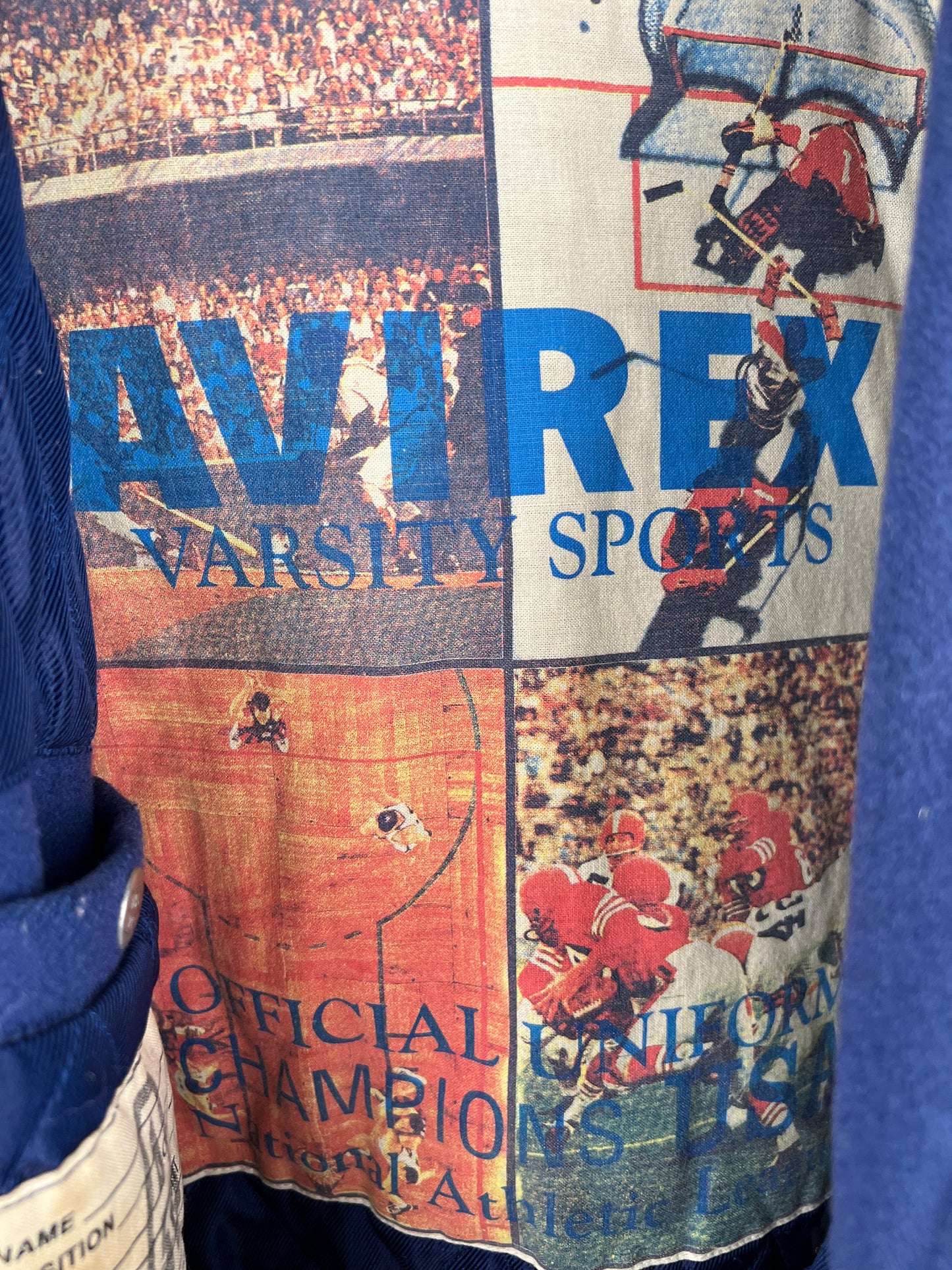 Vintage Avirex Graffiti 90s Leather Bomber Jacket
