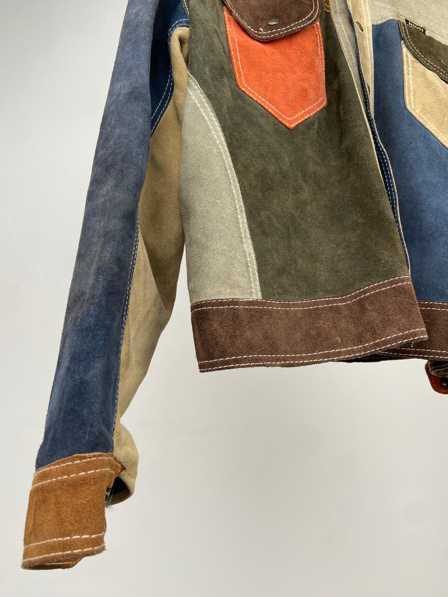 Vintage 90s Reversible Diesel Patchwork Suede Jacket