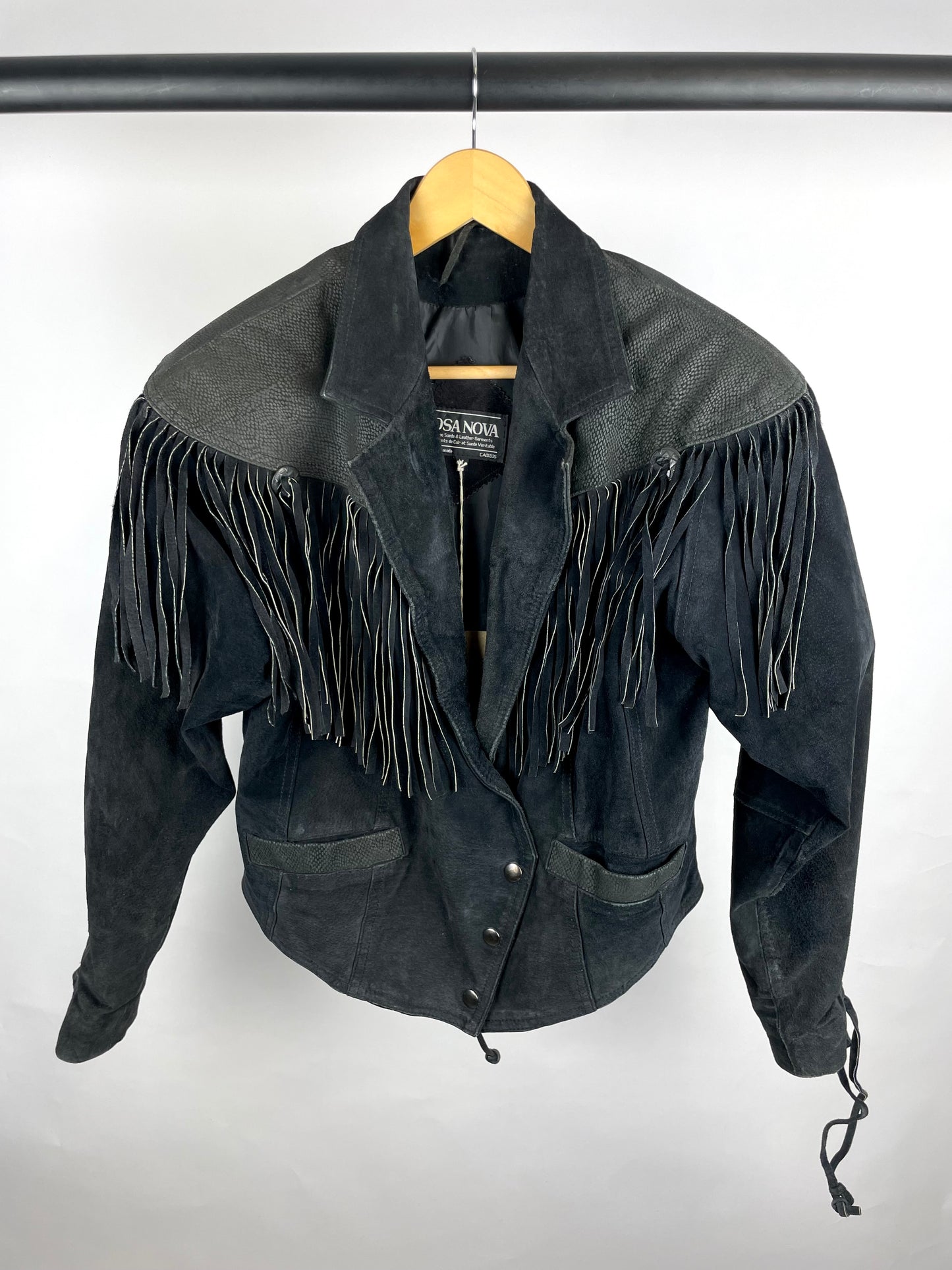 Vintage 90s Cosa Nova Tassel Suede Jacket