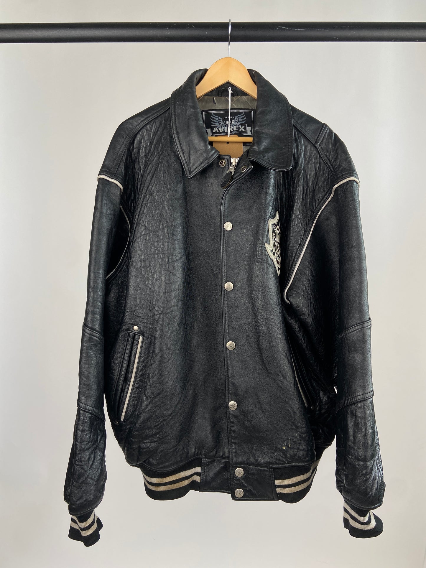 Vintage Avirex 90s Leather Bomber Jacket