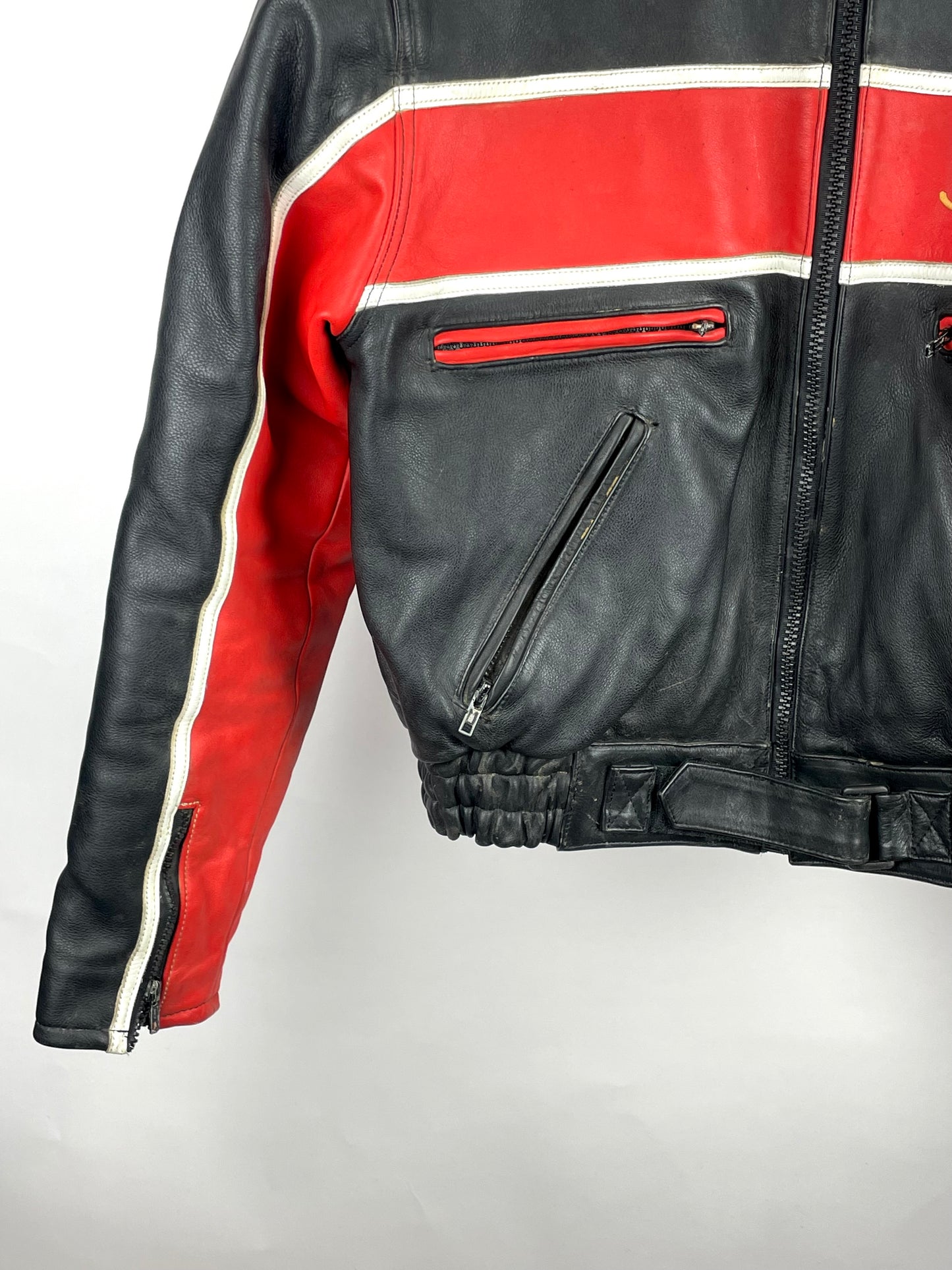 Vintage 90s Force Of The 60’s Speedster Leather Biker Jacket