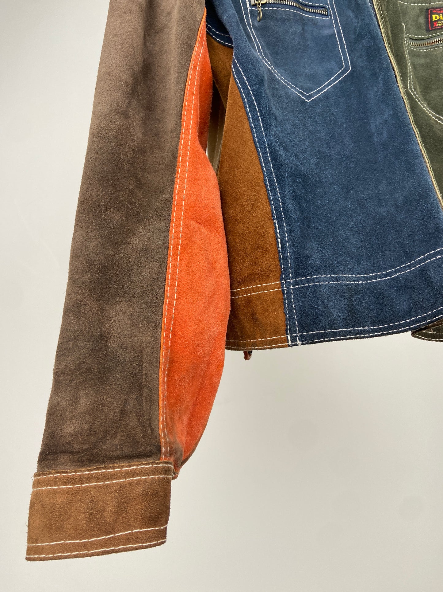 Vintage 90s Reversible Diesel Patchwork Suede Jacket