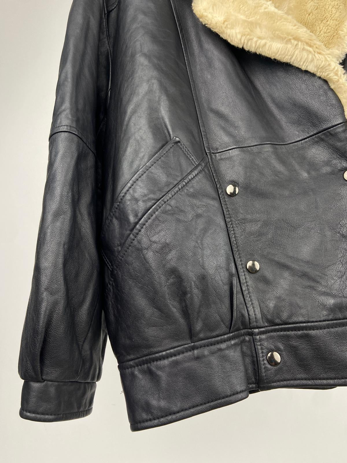Vintage 90s Aviator Leather Jacket
