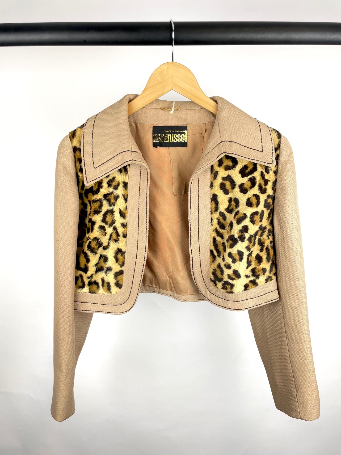 Rare Vintage 60s Bolero Leopard Print Jacket