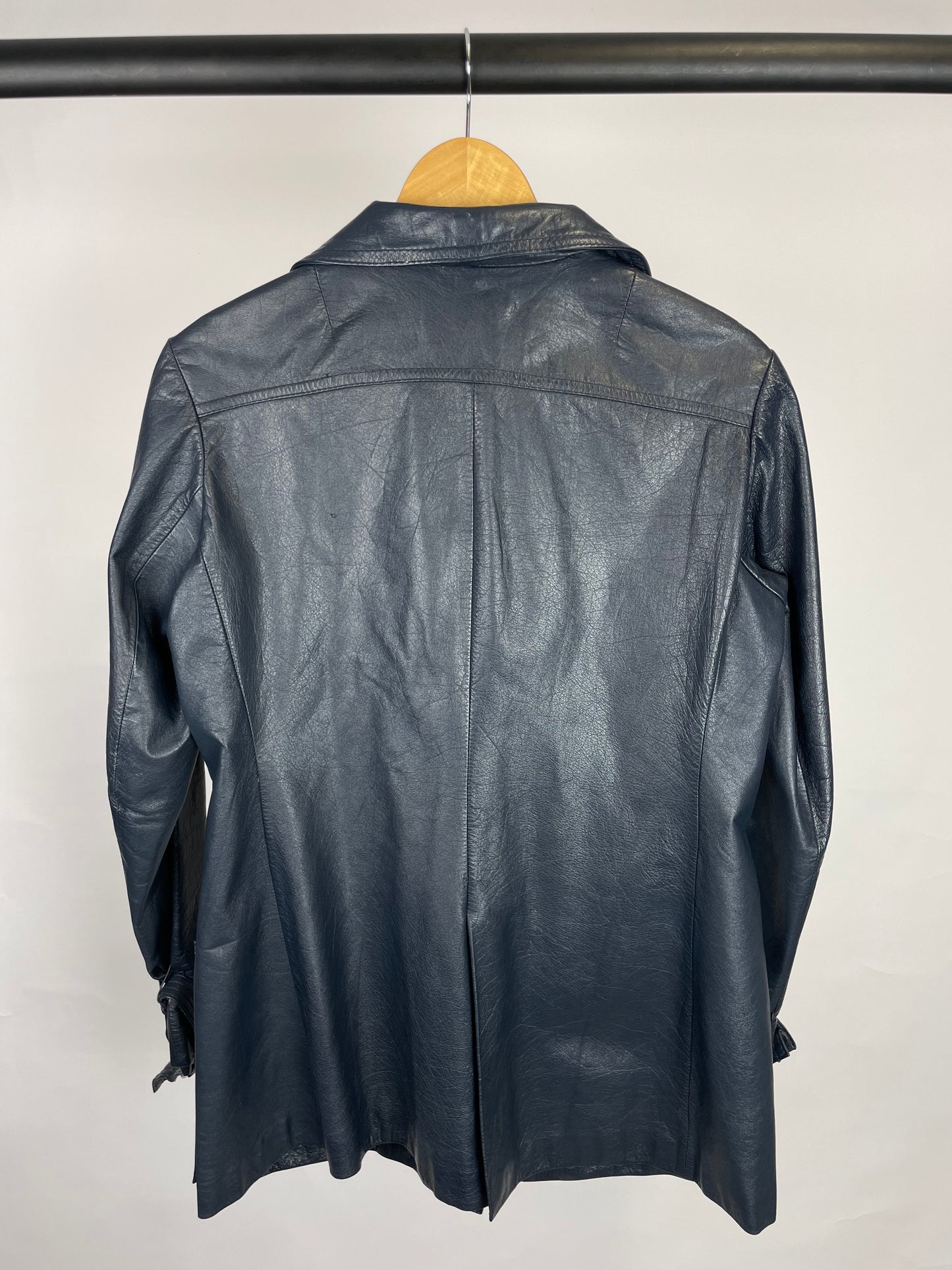 Vintage 80s Genuine Leather Long Leather Jacket
