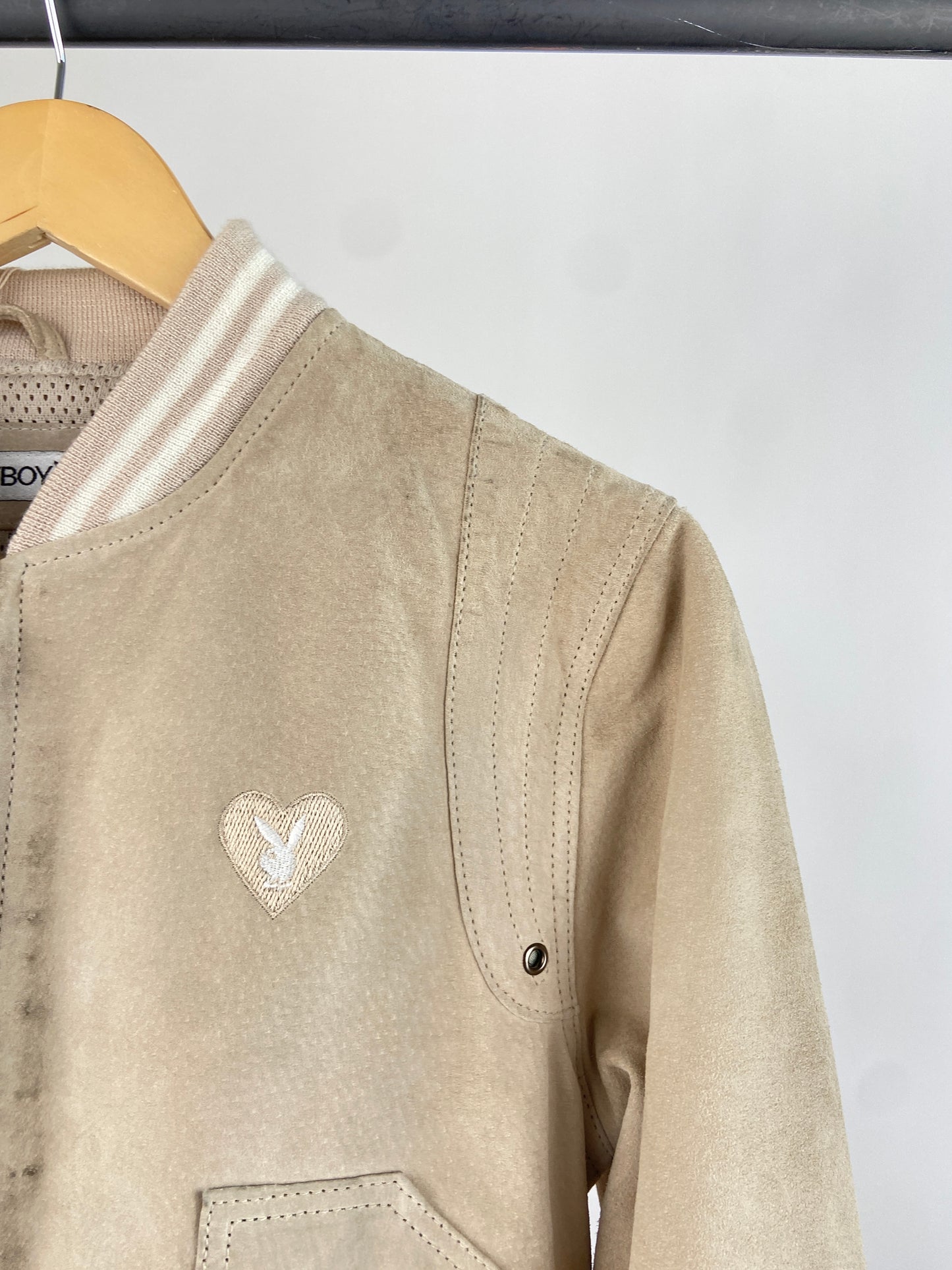 Playboy 90s Suede Bomber Jacket