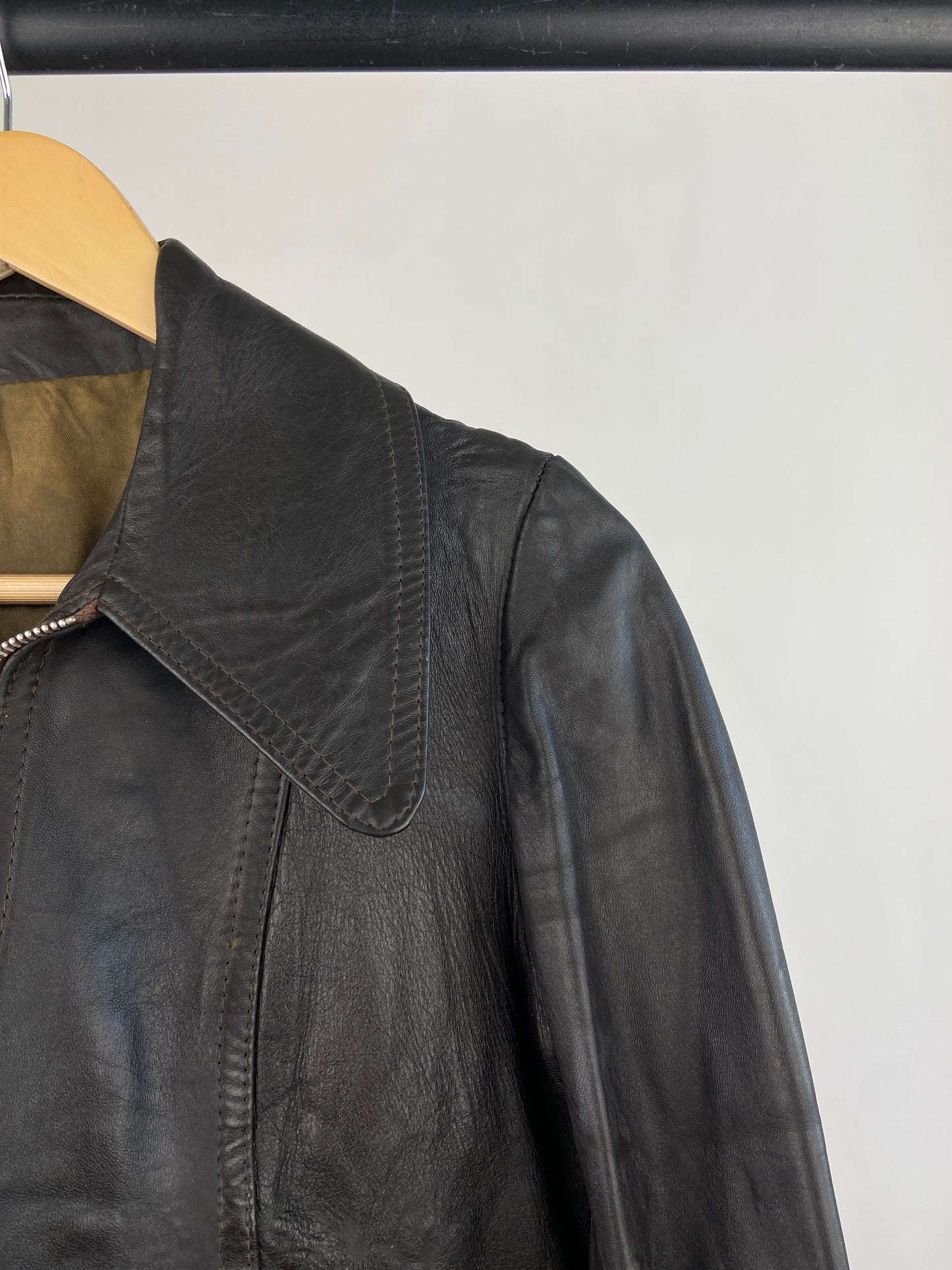 Vintage 60s Brown Leather Jacket