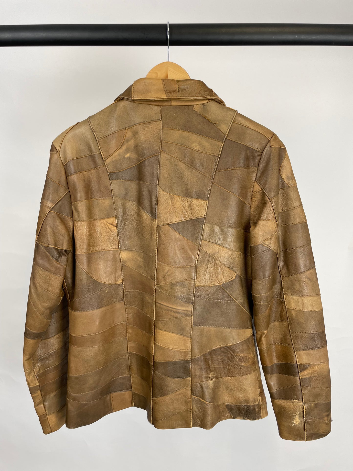 Vintage 70s Patchwork Leather Jacket