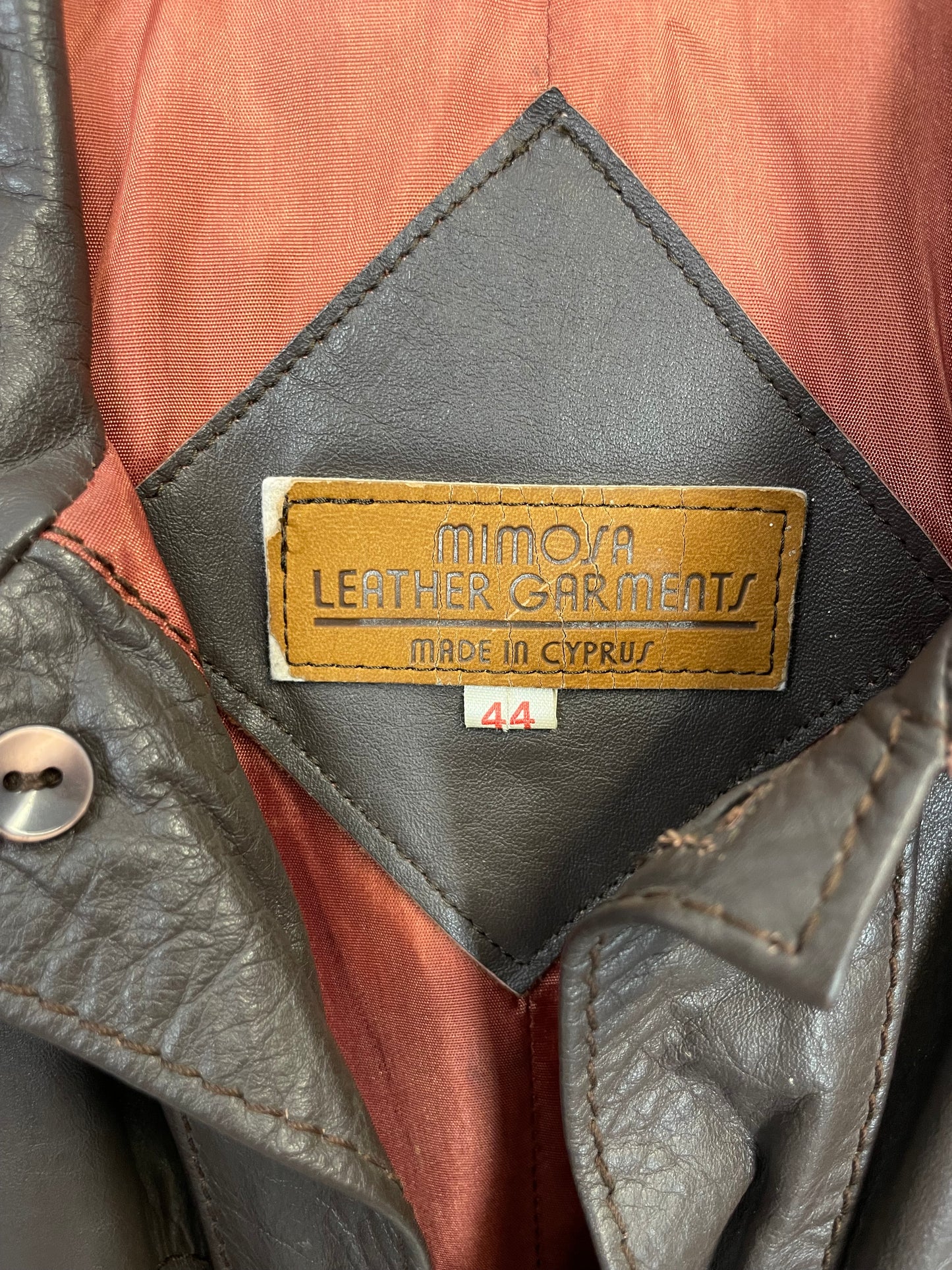 Vintage 90s Mimosa Garments Leather Jacket
