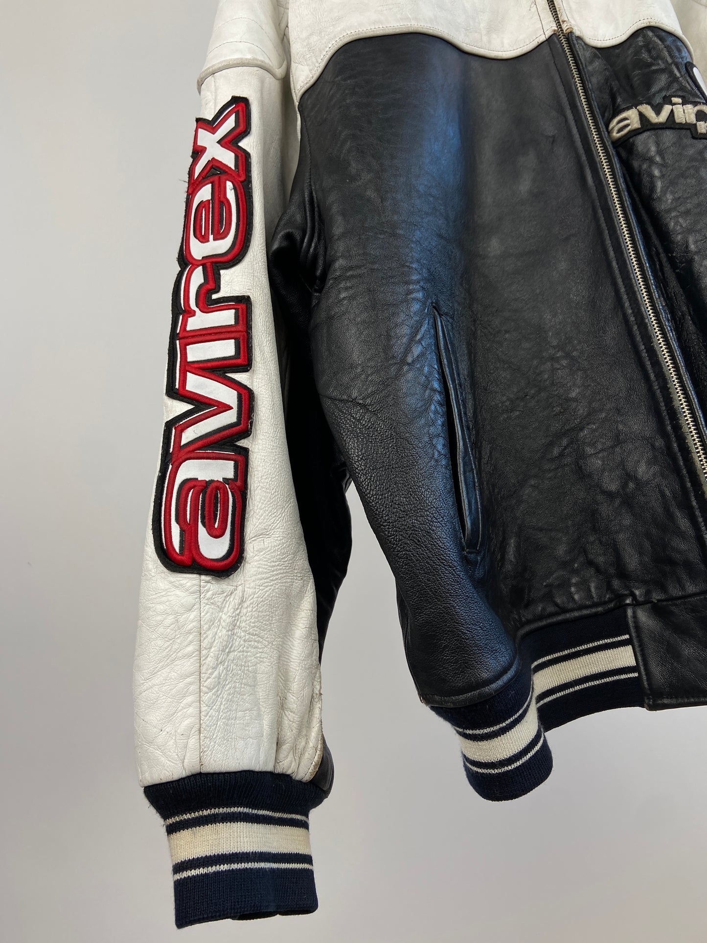 Vintage Avirex 90s Leather Bomber Jacket