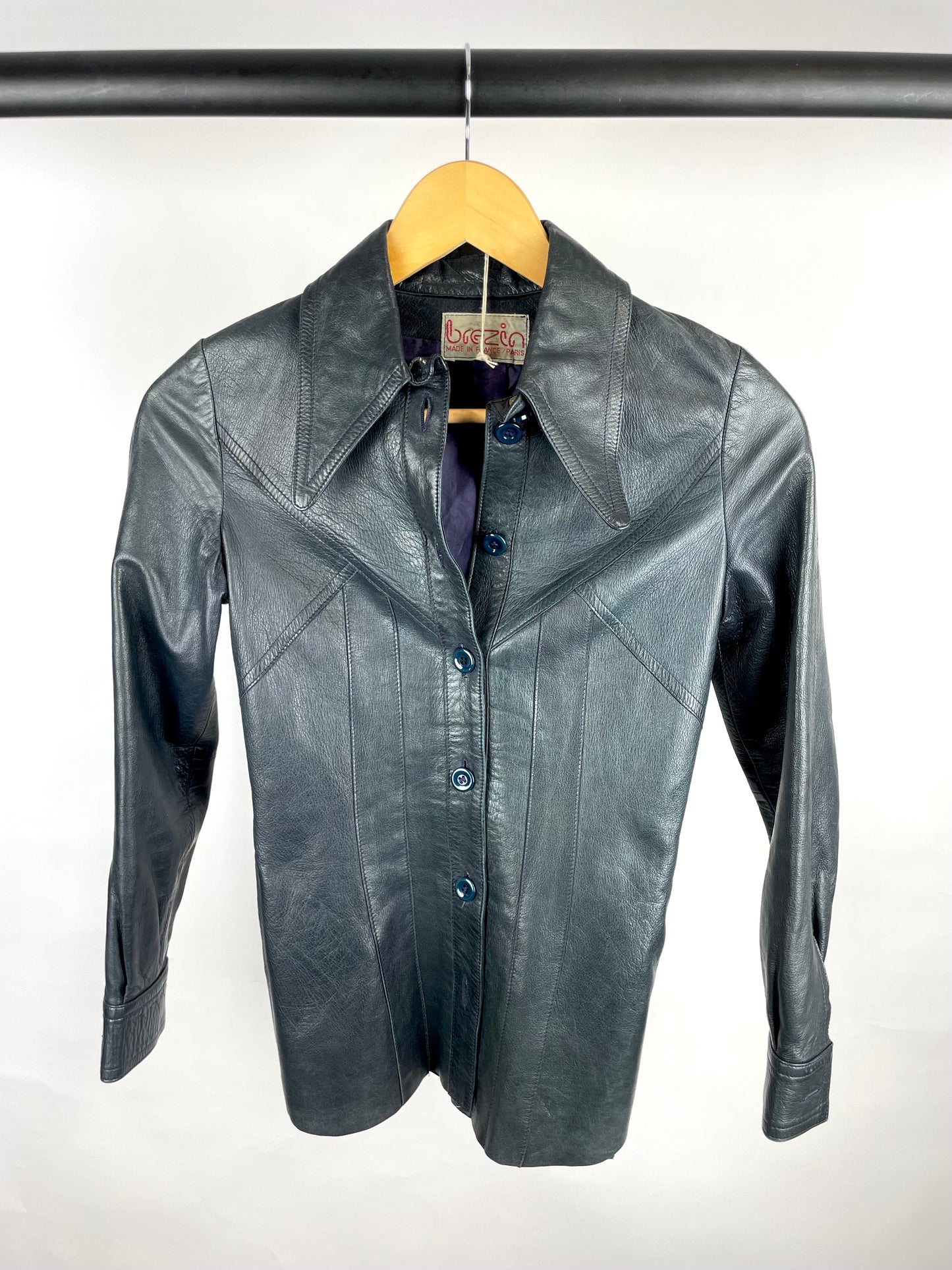 Vintage 90s Brezin Leather Jacket