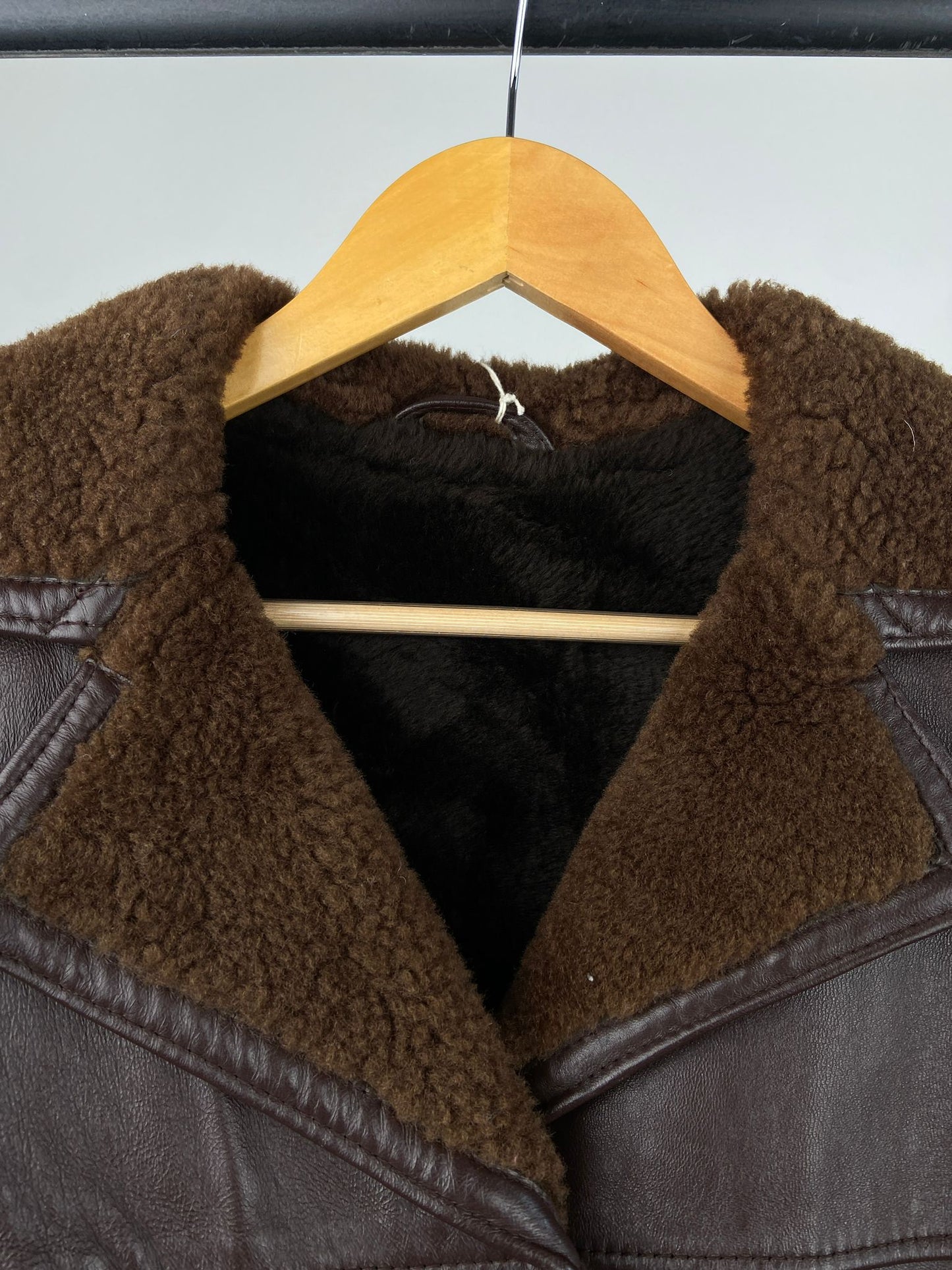Vintage 70s Long Leather Sheepskin Jacket