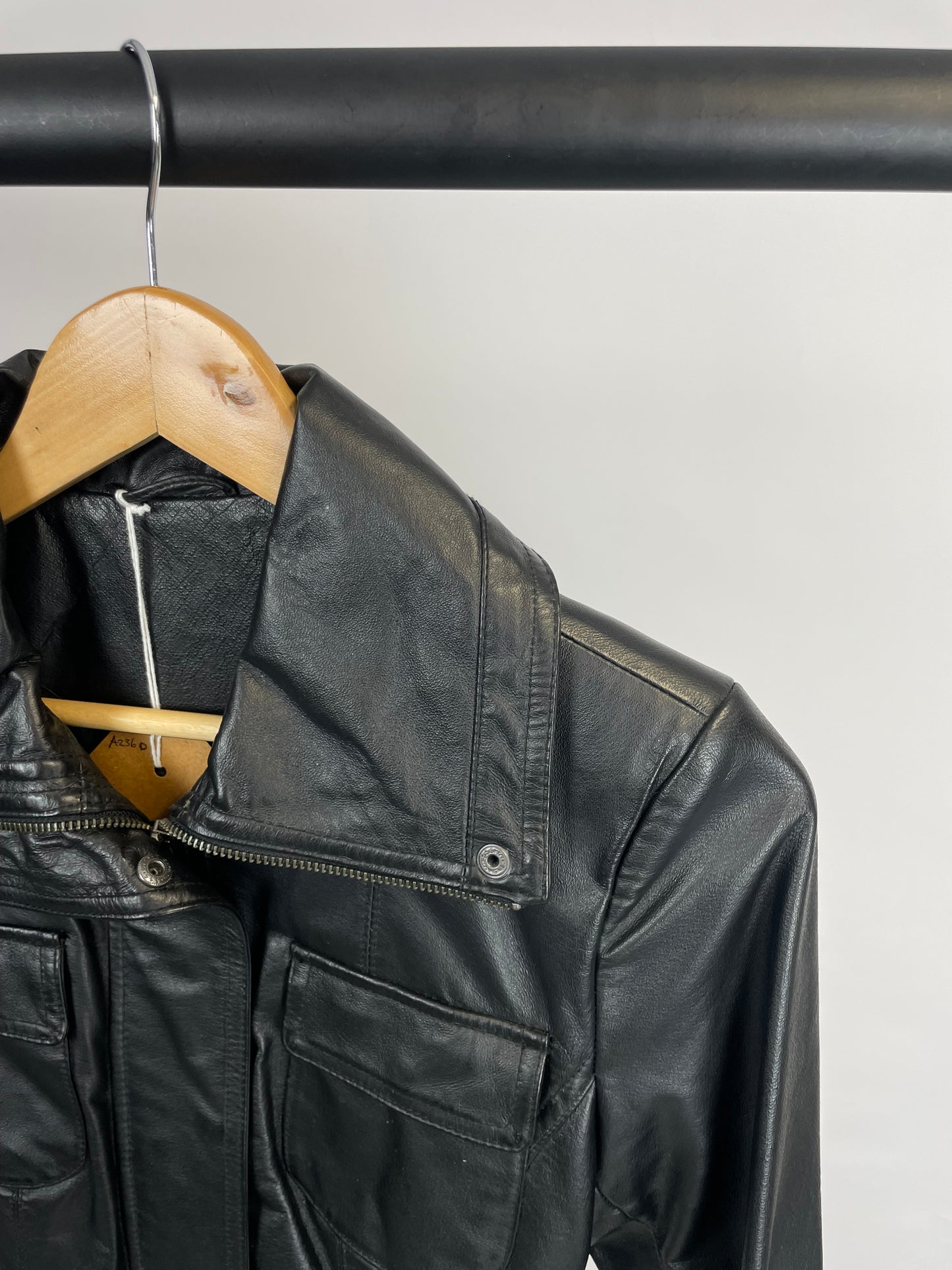 Vintage 90s Long Leather Jacket