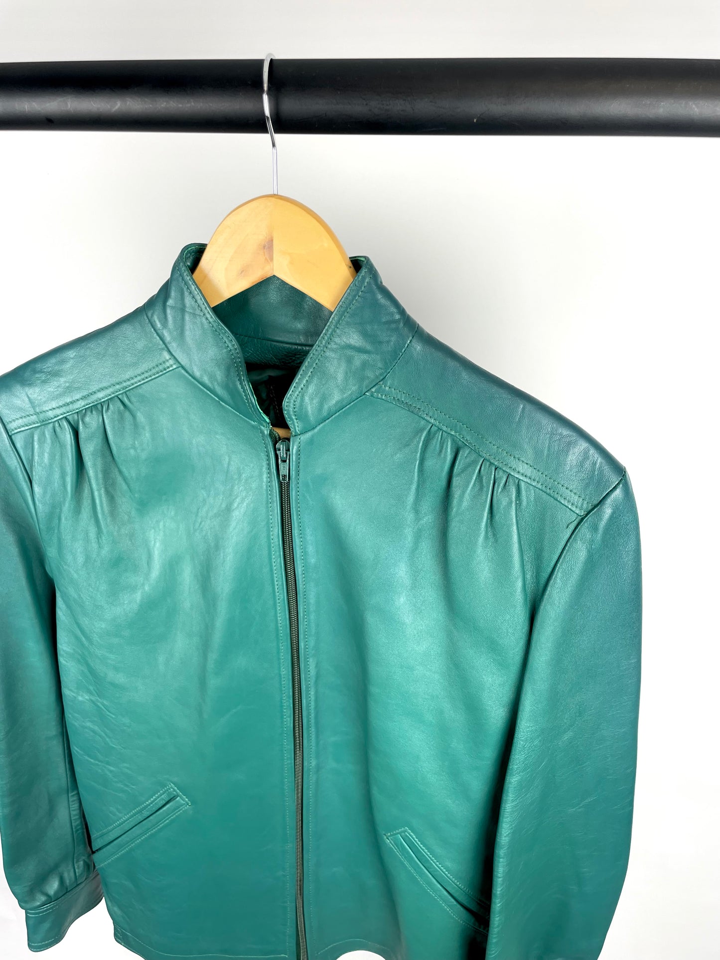 Vintage 90s The Tannery Shop Leather Biker Jacket