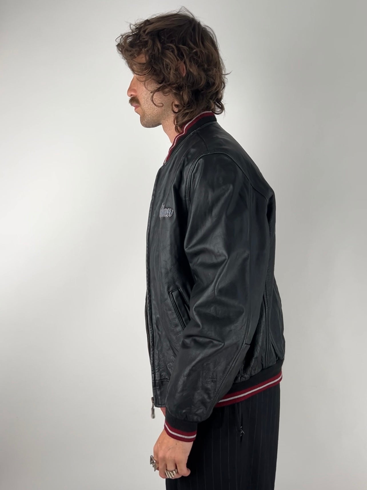 Nickelson 90s Leather Bomber Jacket