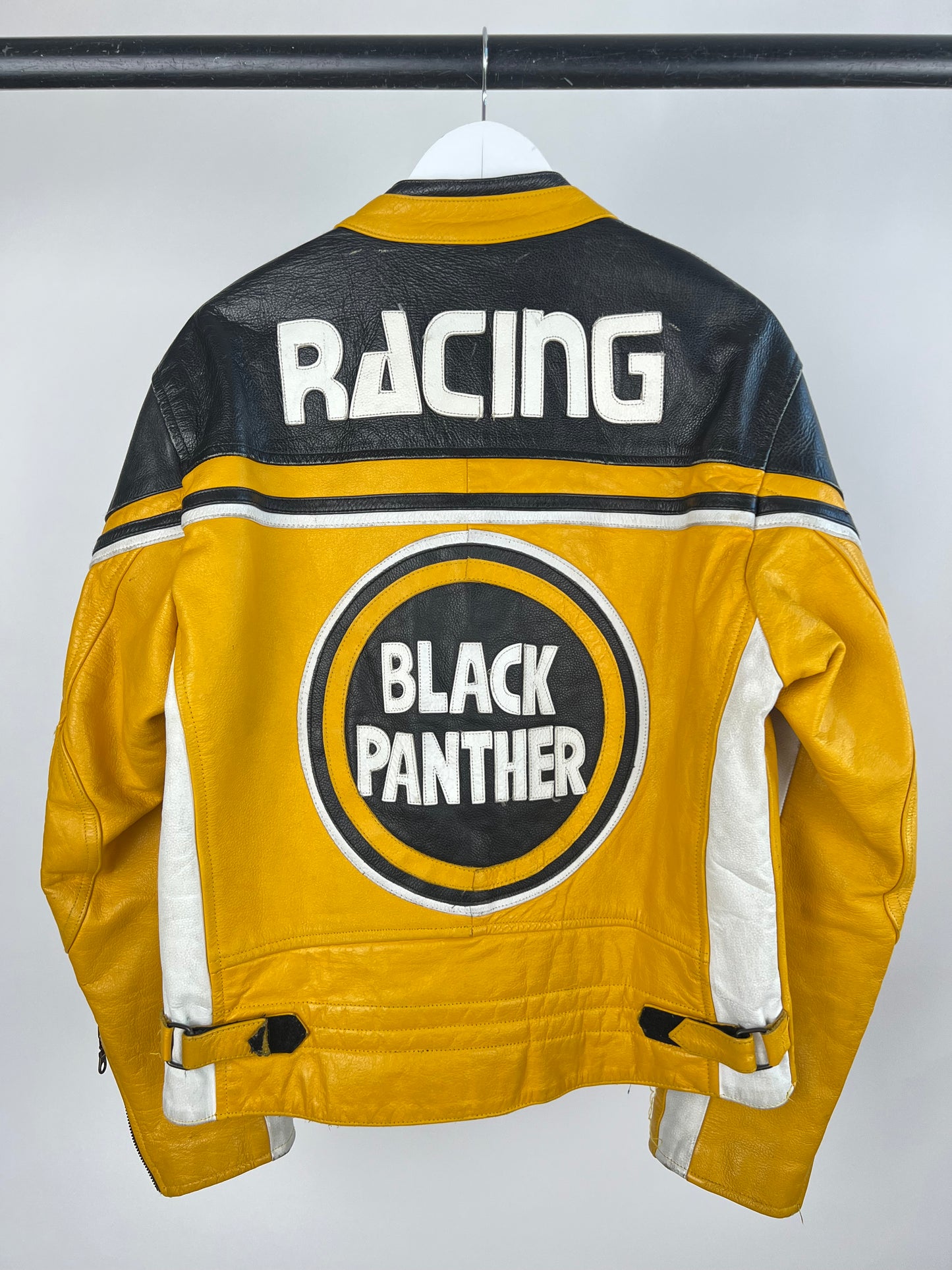 Black Panther 90s Leather Motorbike Jacket