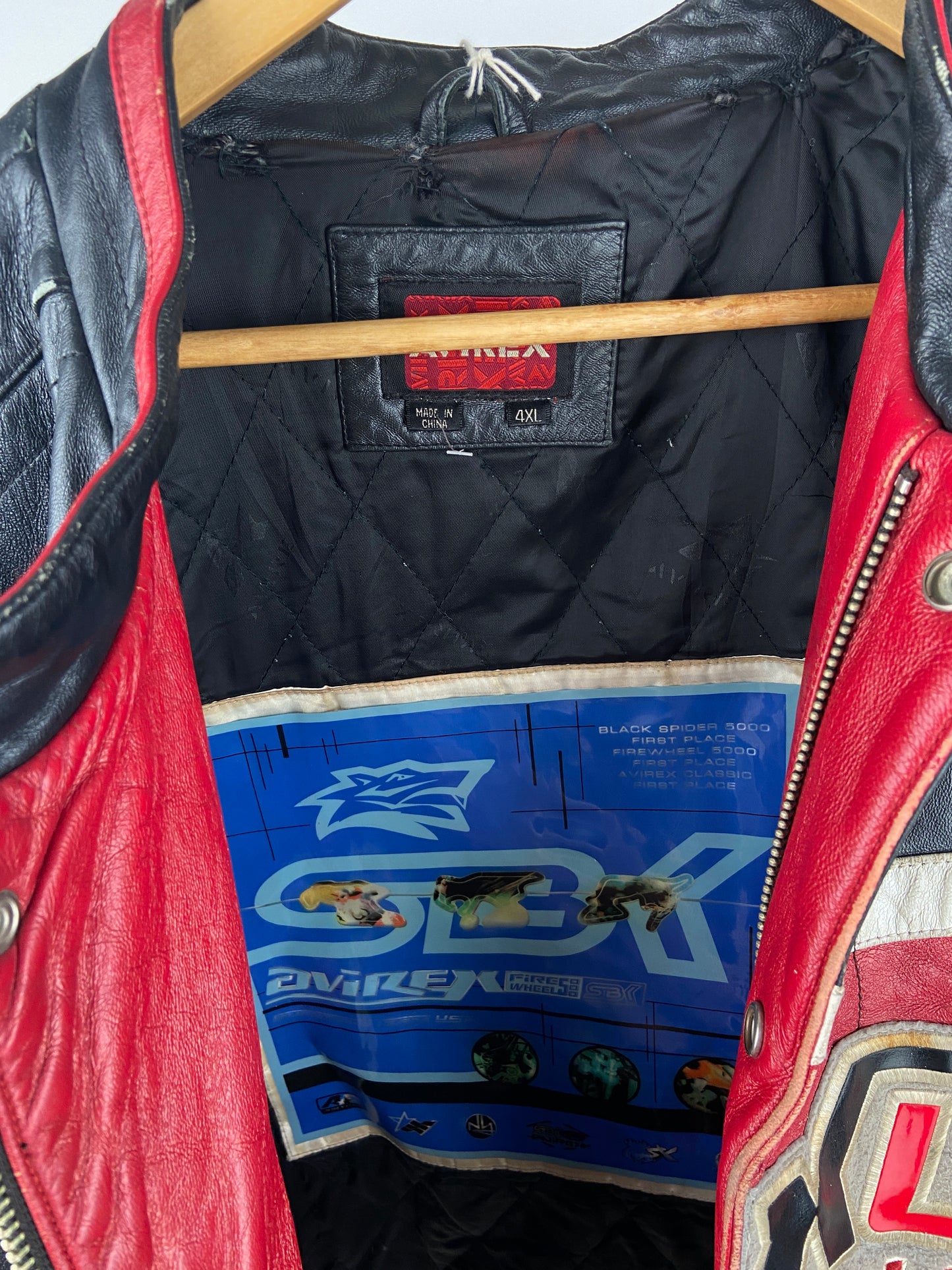 Vintage Avirex 90s Leather Bomber Jacket
