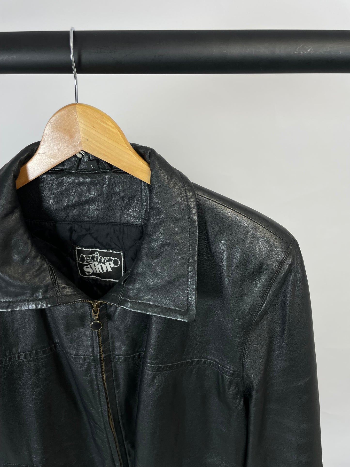 Vintage Derimod Shop 90s Black Leather Jacket