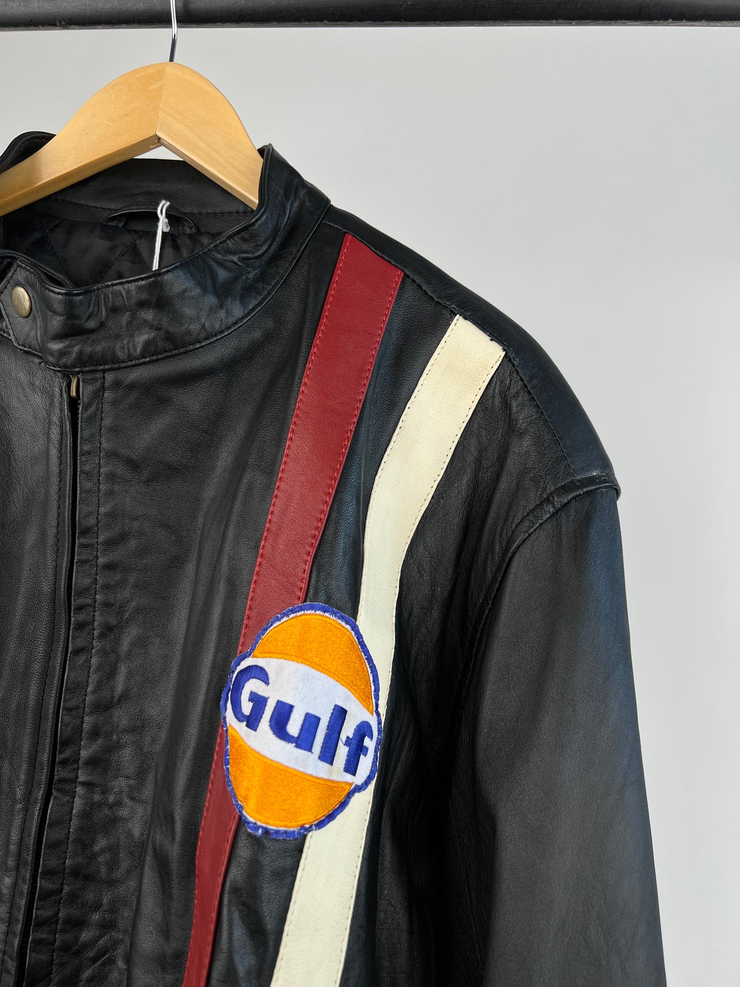 Vintage 90s Steve McQueen Leather Motorbike Jacket