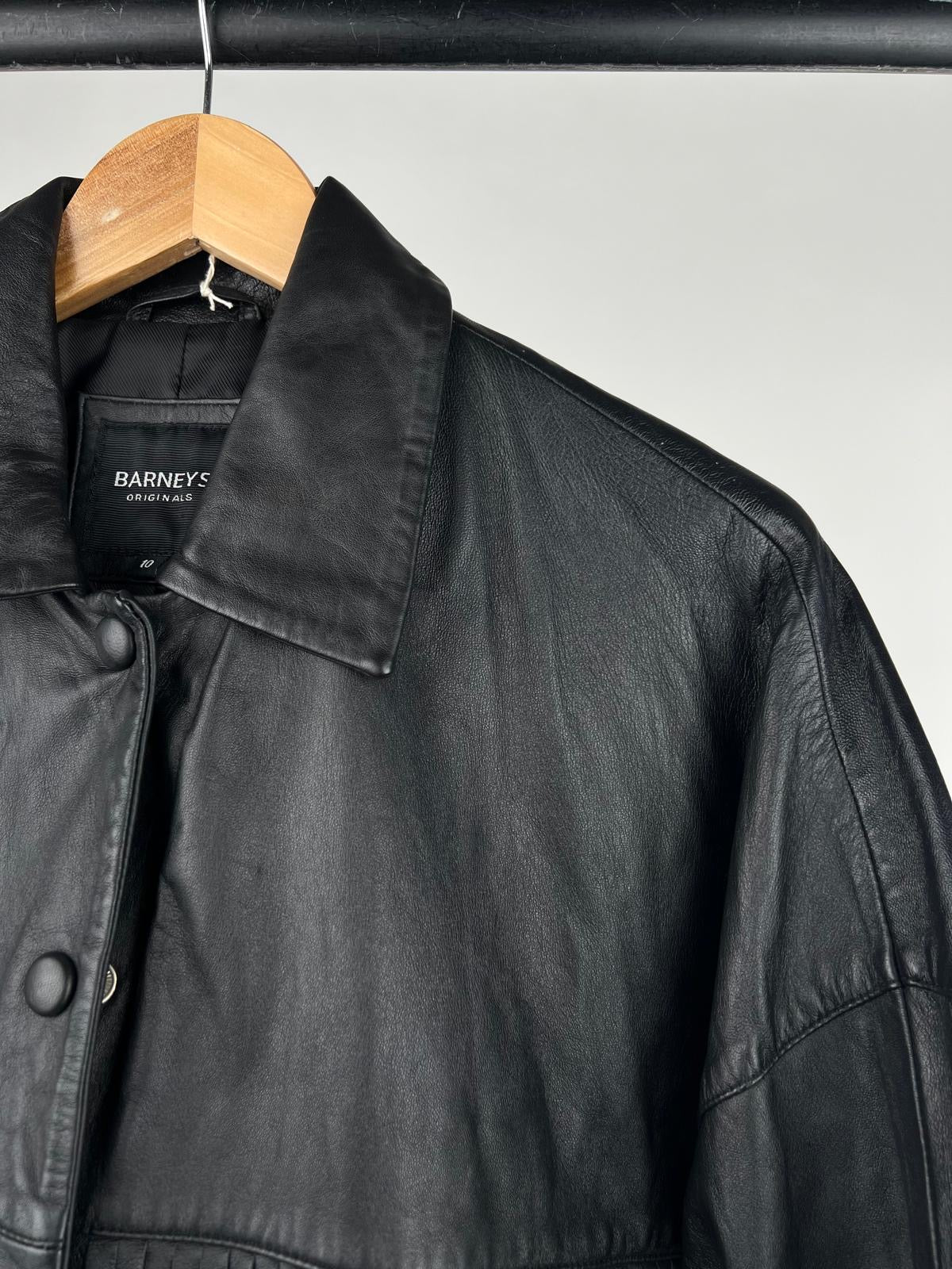 Vintage 90s Barney’s Leather Tassel Long Jacket