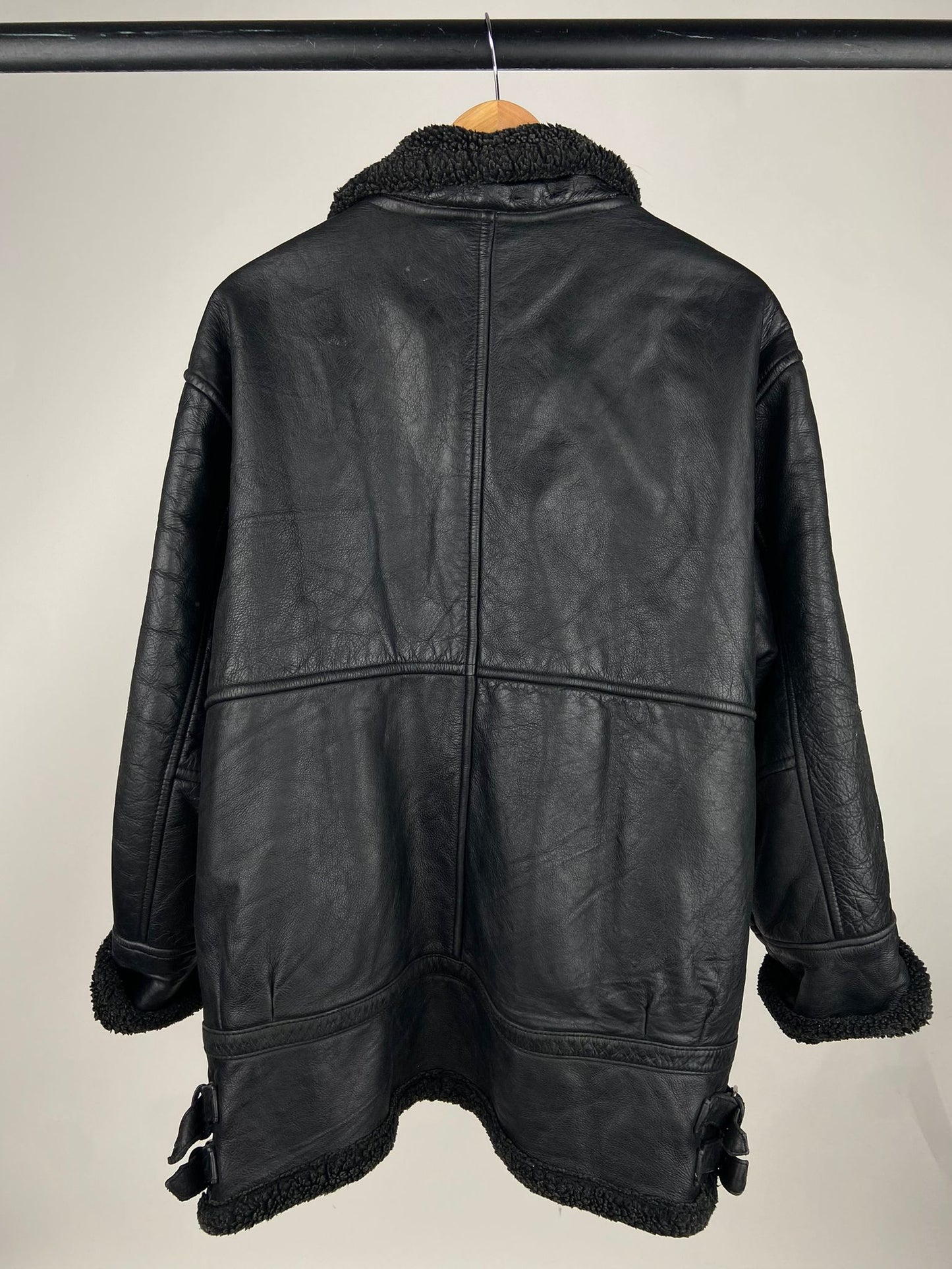 Vintage 80s Leather Aviator Jacket