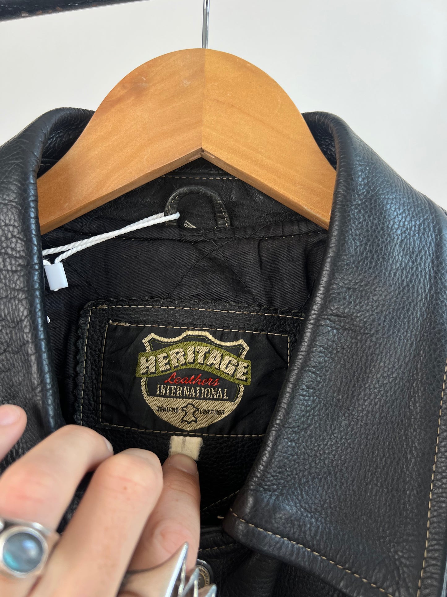Vintage 90s Minnesota Leather Biker Jacket