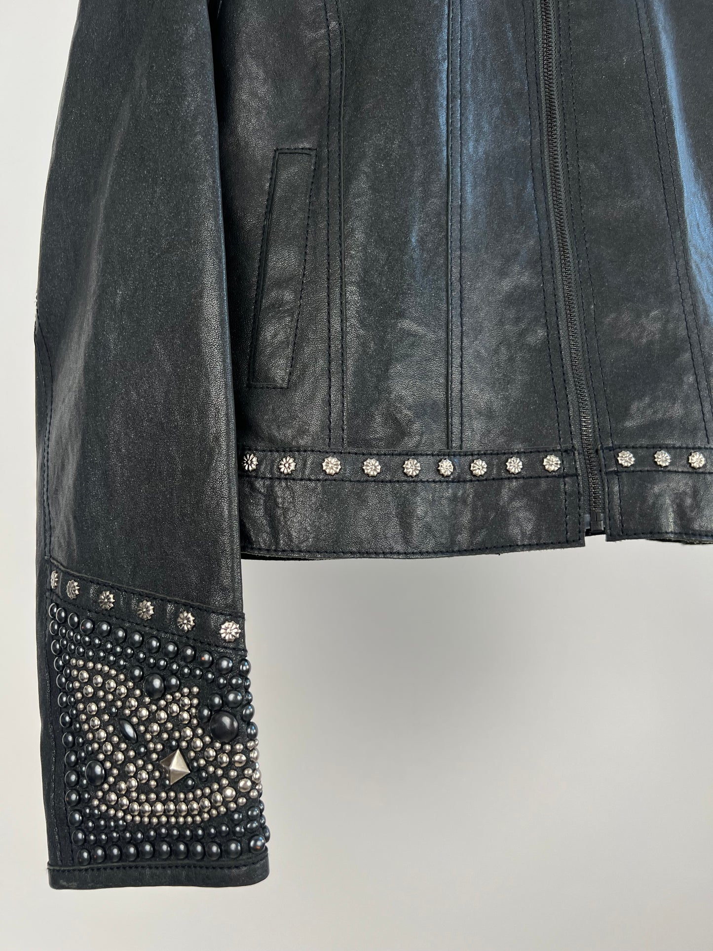 Vintage 90s Cripple Creek Studded Leather Jacket