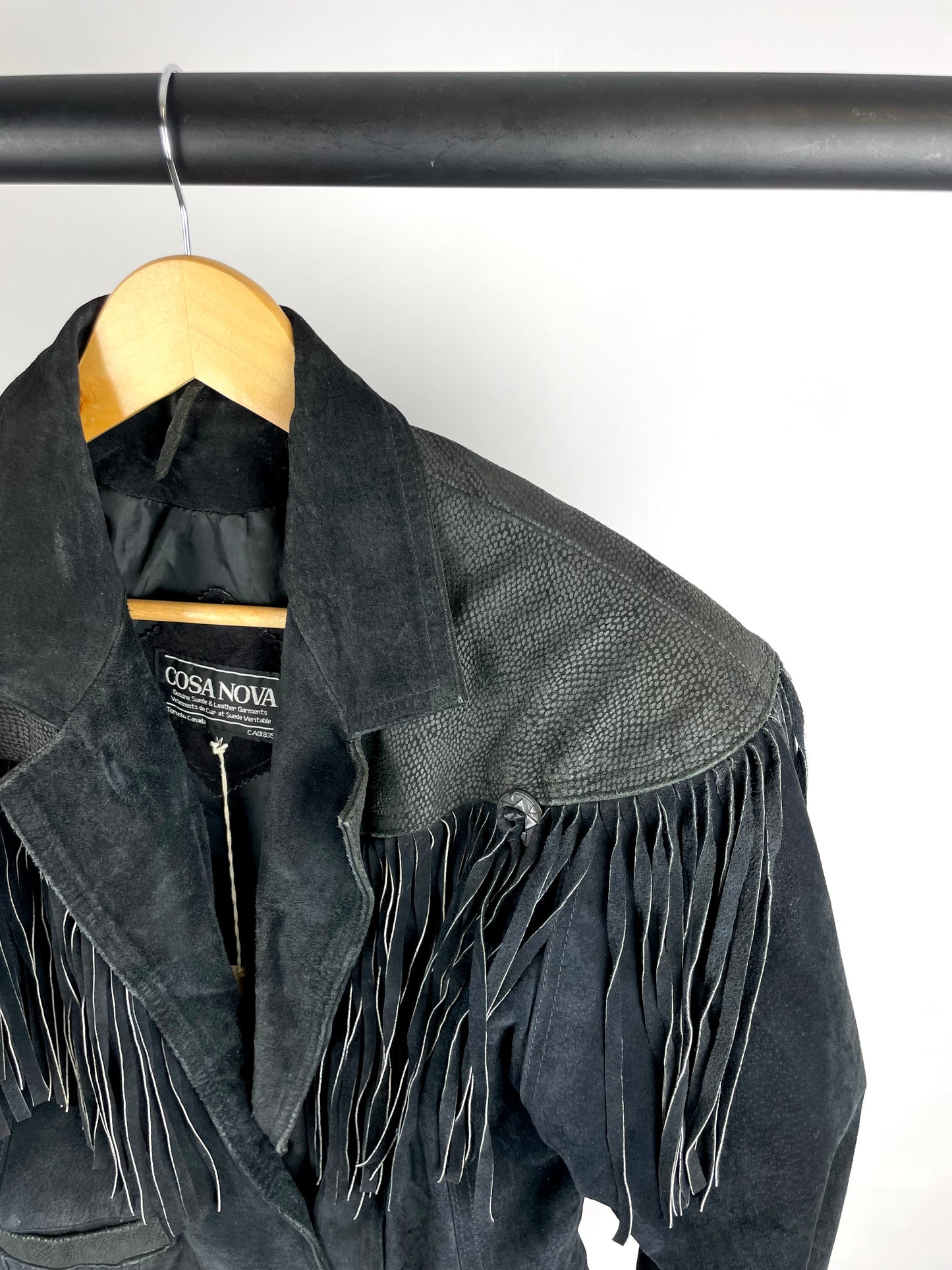 Vintage 90s Cosa Nova Tassel Suede Jacket