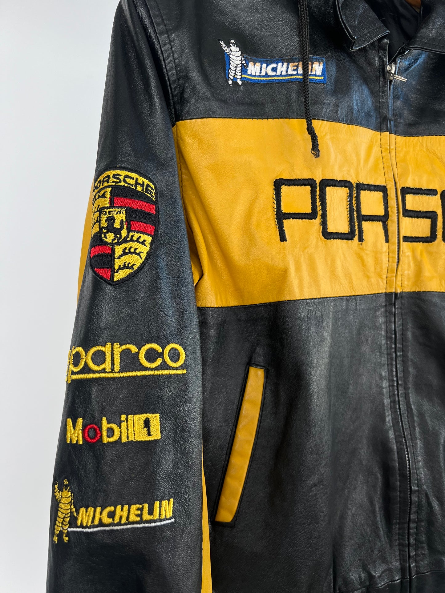 Porsche 90s Leather Motorbike Jacket
