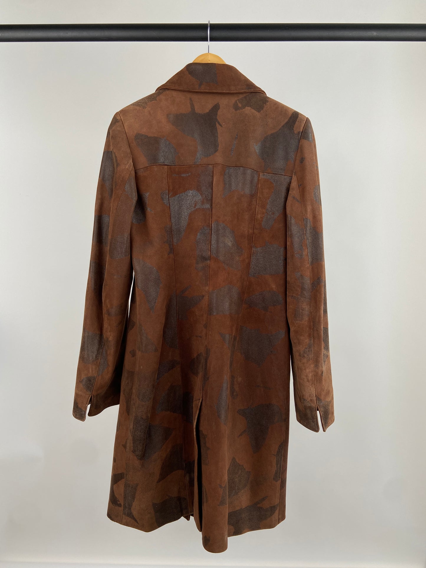 Vintage 90s Brown Patterned Suede Jacket