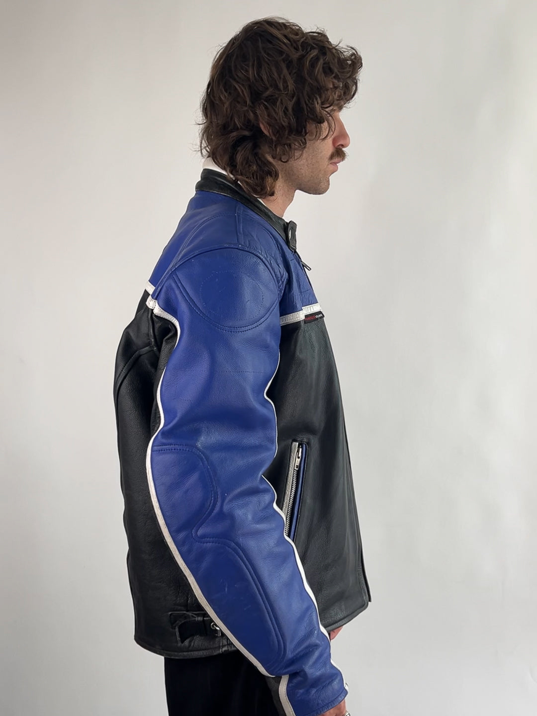 Vintage 90s Hunter Class Leather Motorbike Jacket