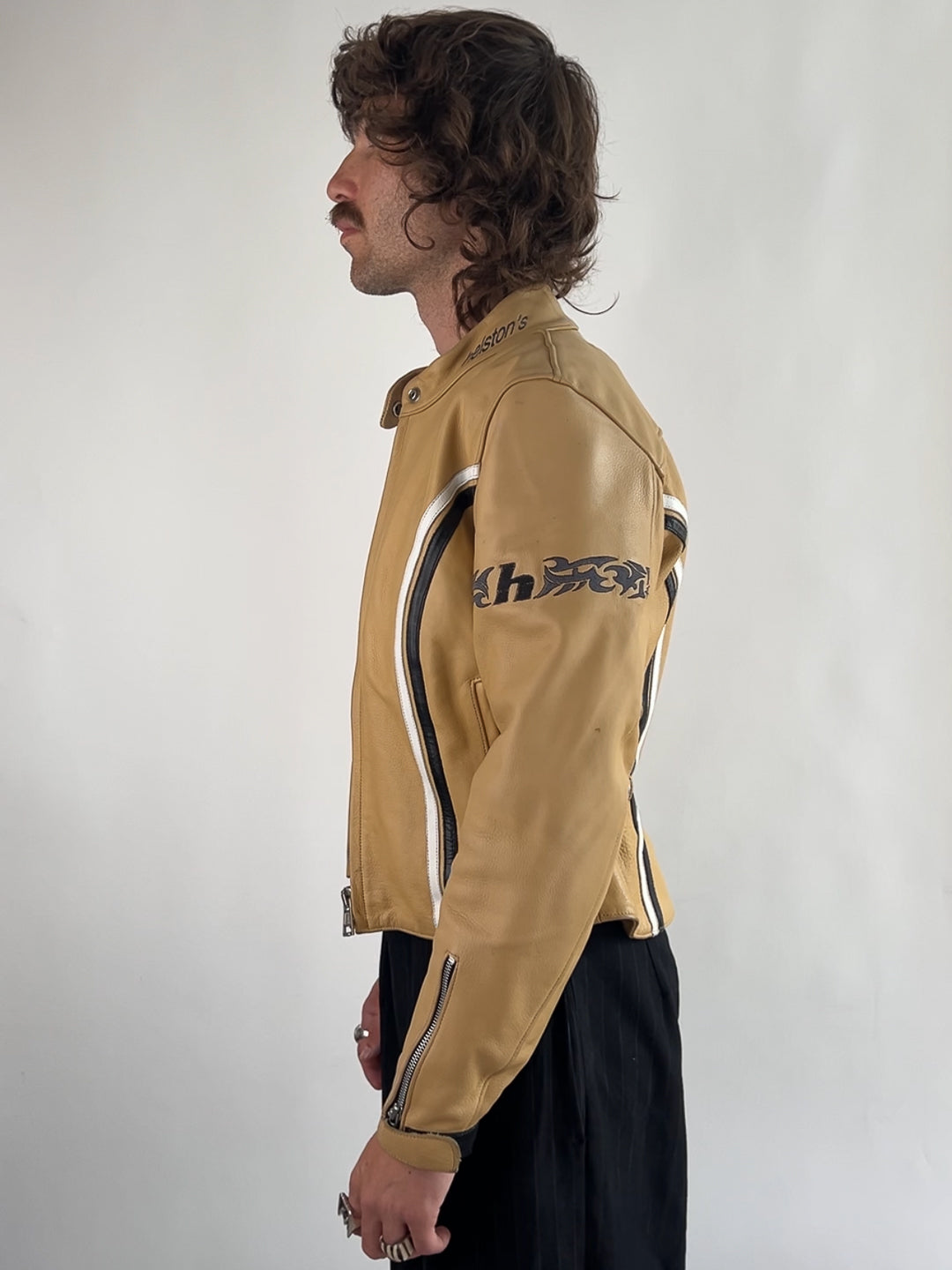Helston 90s Leather Motorbike Jacket