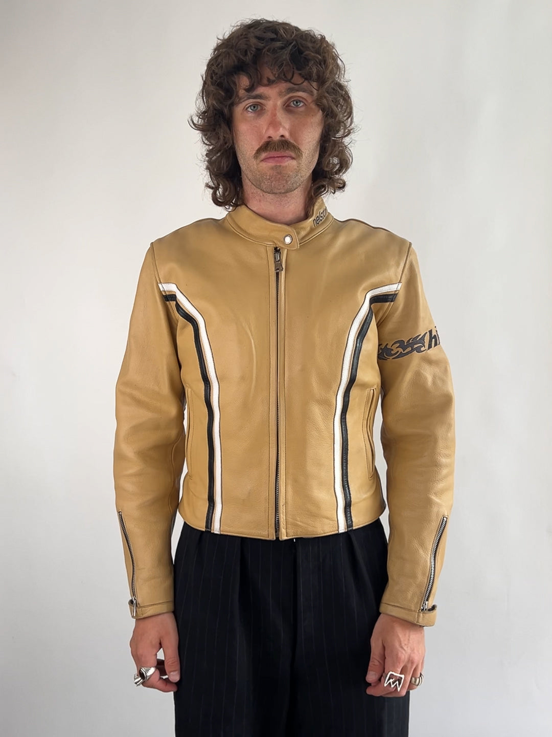 Helston 90s Leather Motorbike Jacket