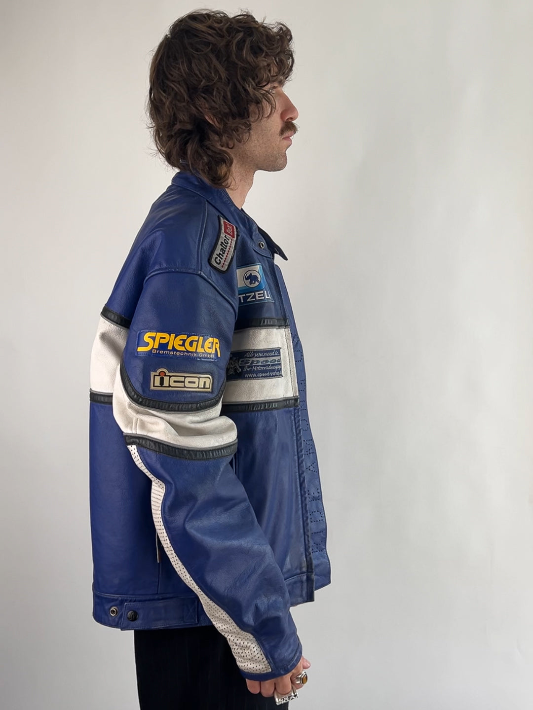 SPOOL 90s Leather Motorbike Jacket