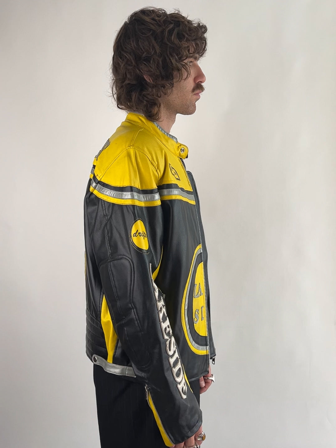 Lake Side 90s Leather Motorbike Jacket