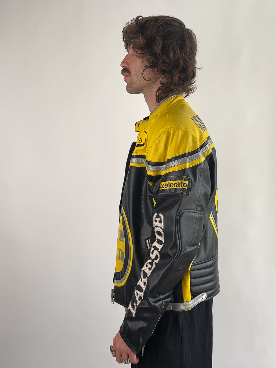 Lake Side 90s Leather Motorbike Jacket