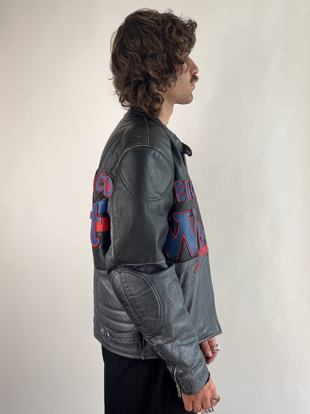West American Blend 90s Leather Motorbike Jacket