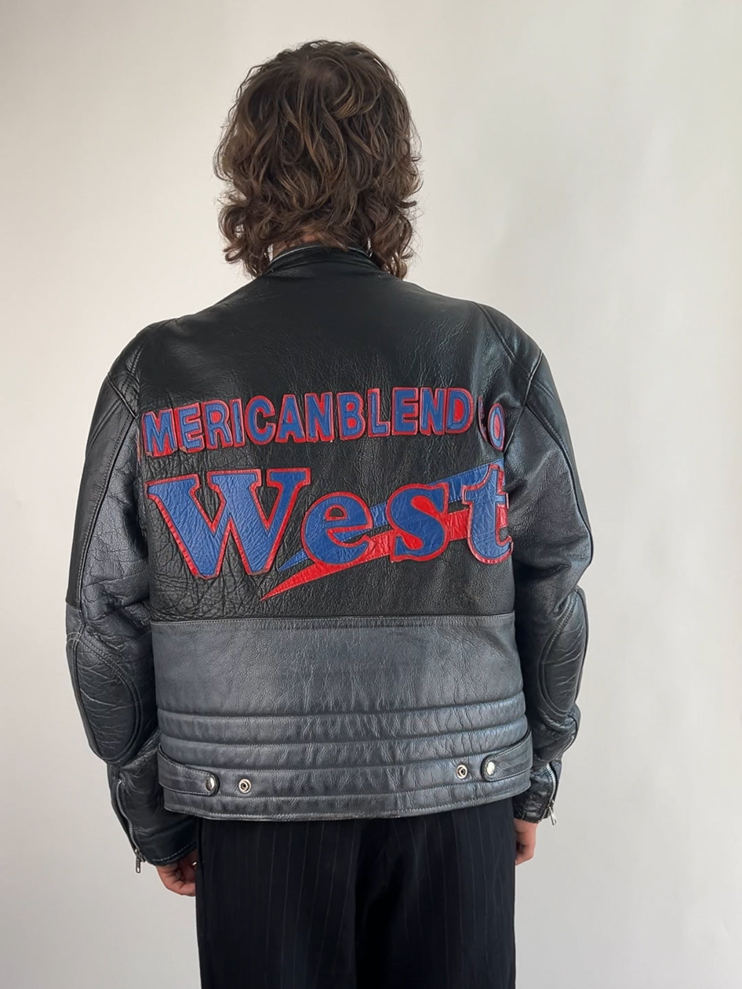 West American Blend 90s Leather Motorbike Jacket