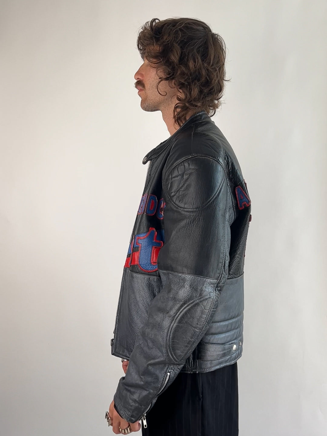 West American Blend 90s Leather Motorbike Jacket