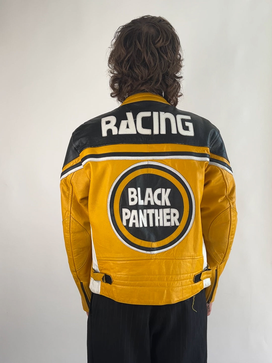 Black Panther 90s Leather Motorbike Jacket