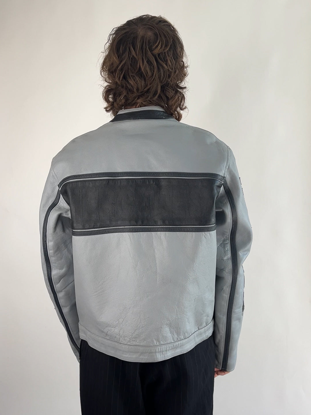 Hugo Boss Branded 90s Leather Motorbike Jacket